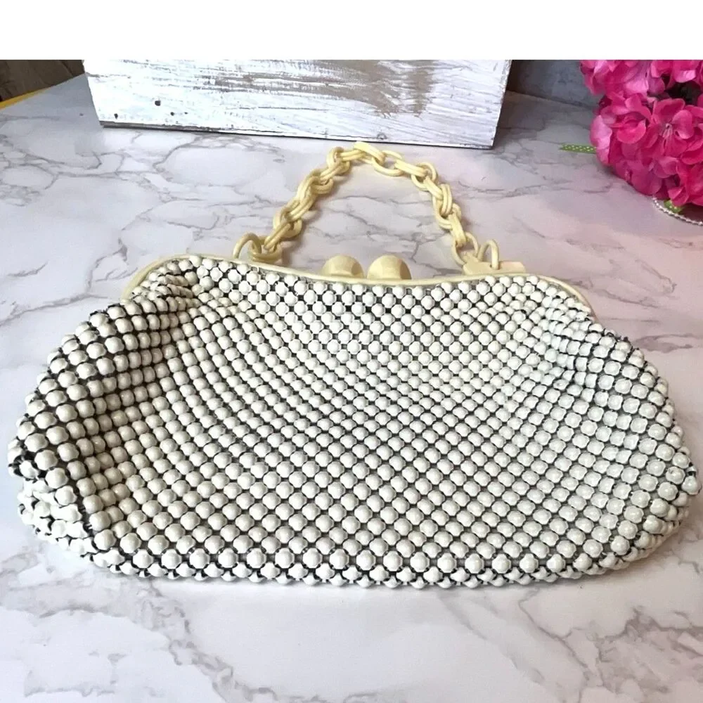 Whiting and Davis Alumesh and Bakelite handbag purse vintage